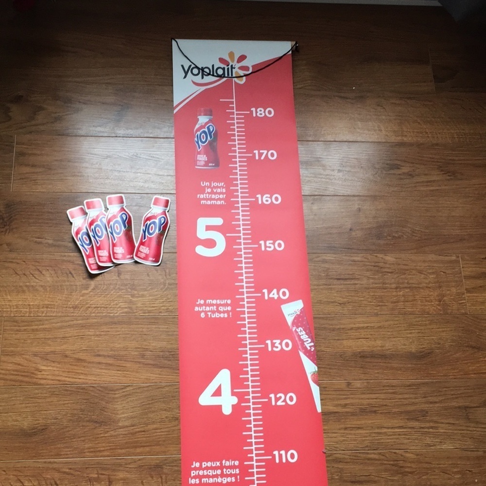 Yop Yoplait échelle de croissance / growth chart